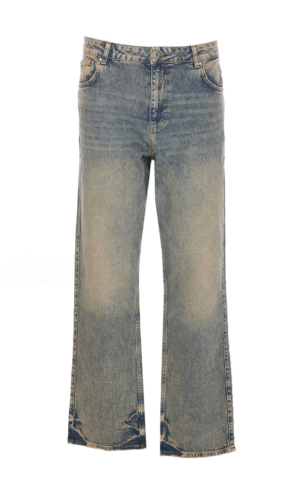 Represent Bleached-Effect Straight-Leg Slim-Cut Jean