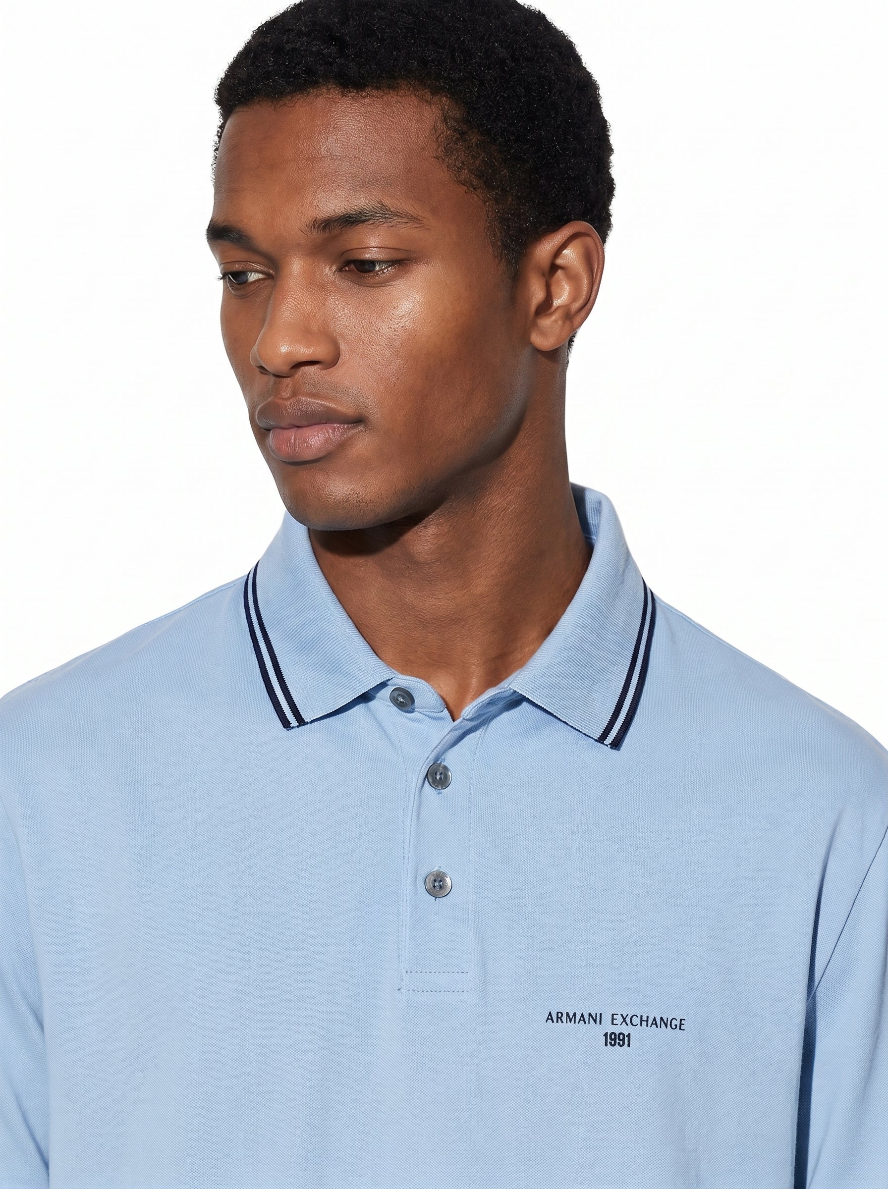 A|X ARMANI EXCHANGE Jersey Collar Tipping Polo Shirt