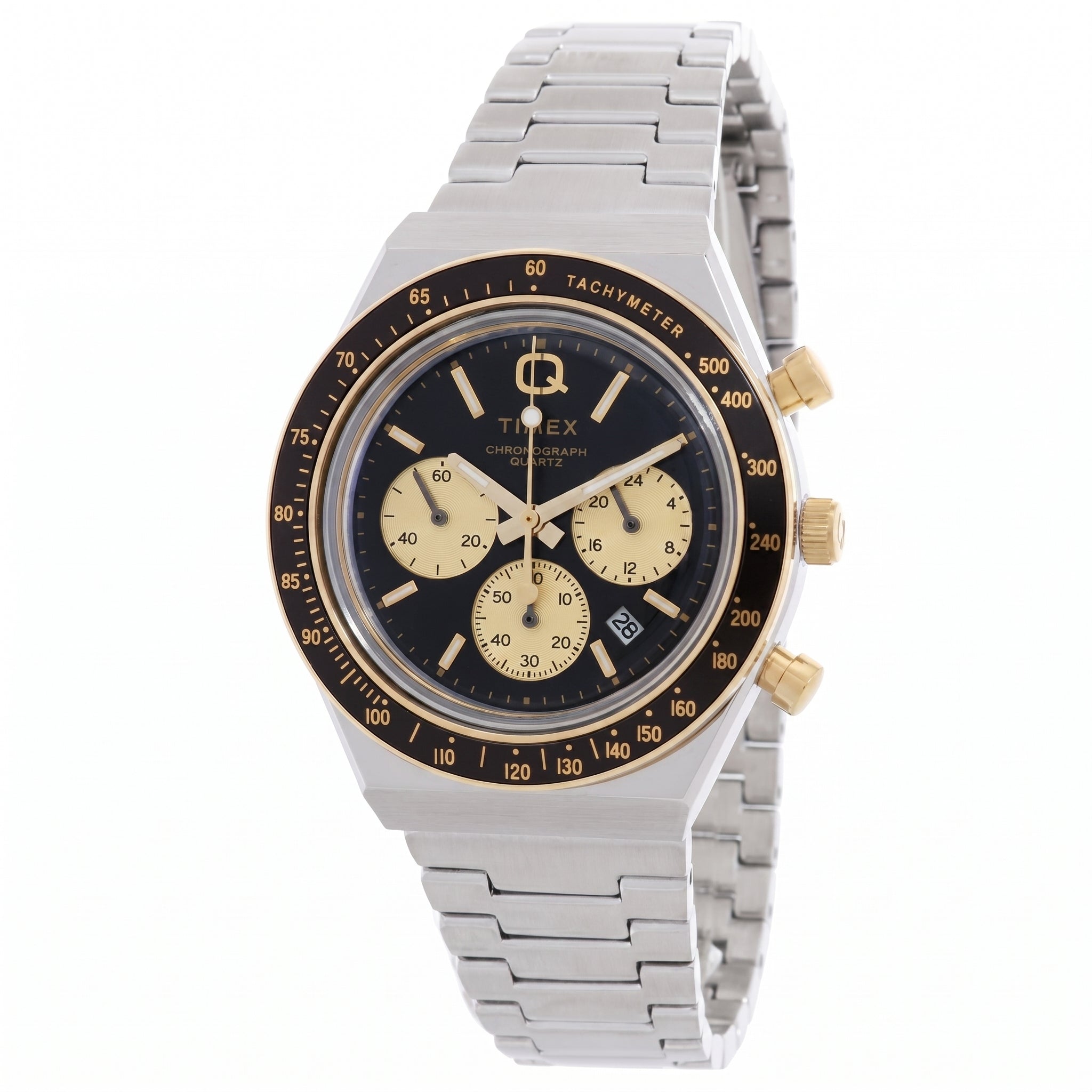 TIMEX — Q Chronograph Quartz Black Dial Men's Watch