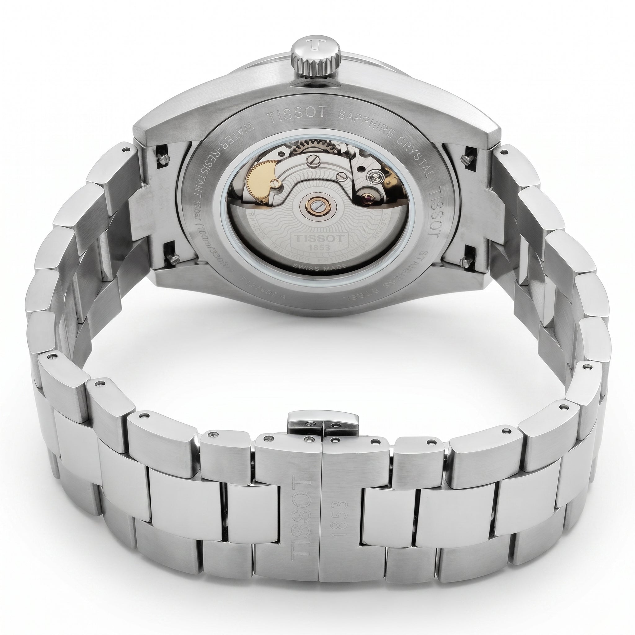 TISSOT — Gentleman Powermatic 80 Automatic Ice Blue Dial Watch