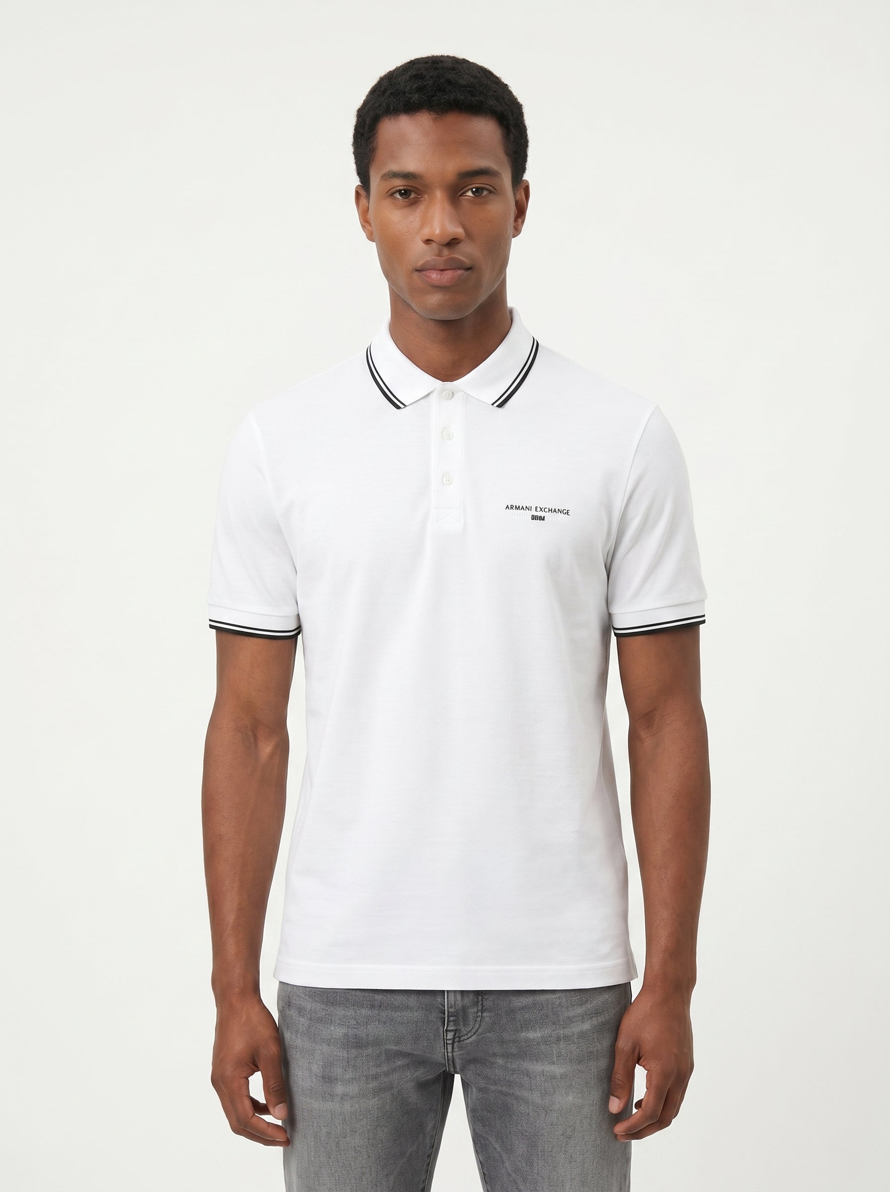 A|X ARMANI EXCHANGE Jersey Collar Tipping Polo Shirt