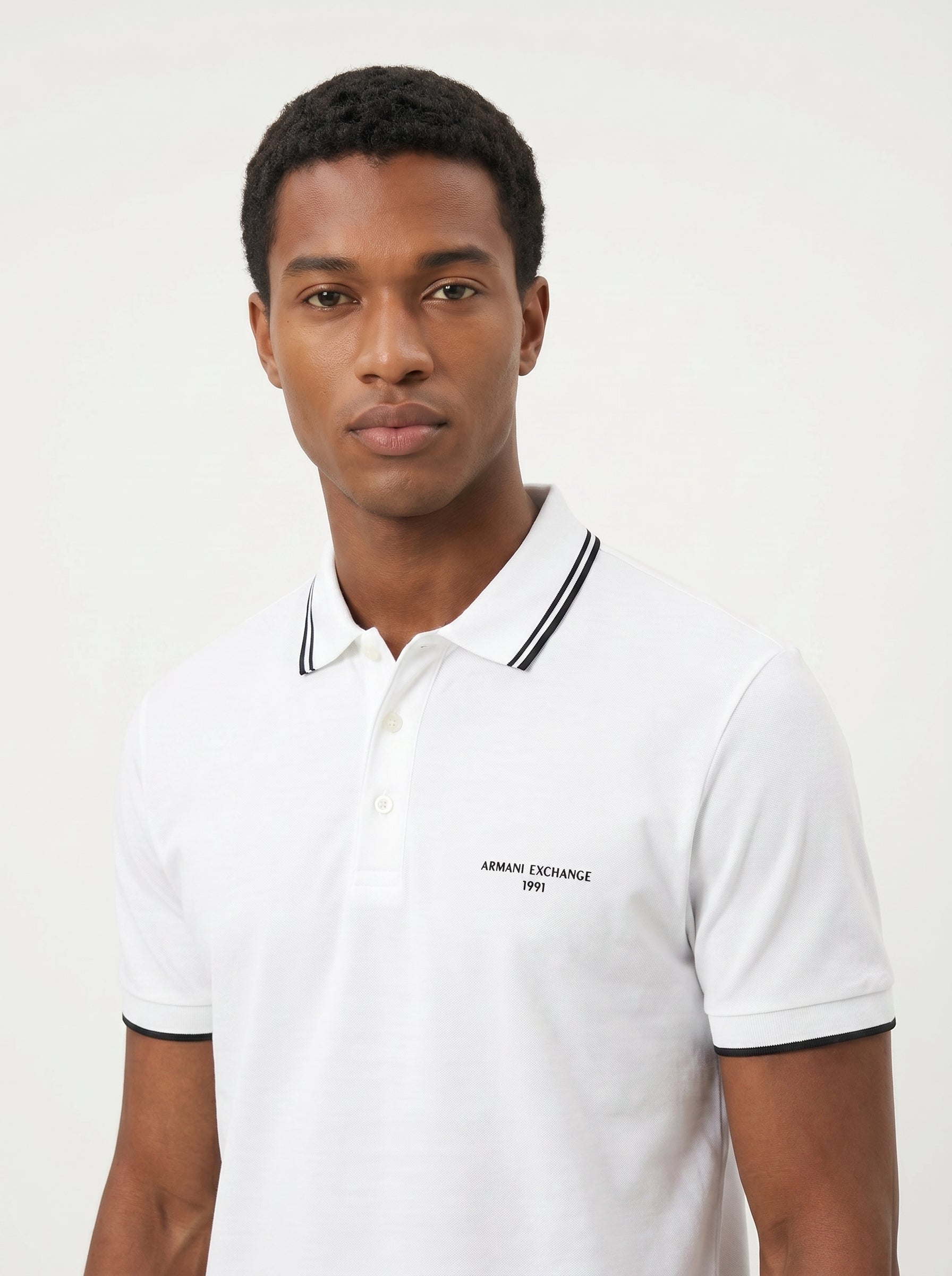 A|X ARMANI EXCHANGE Jersey Collar Tipping Polo Shirt