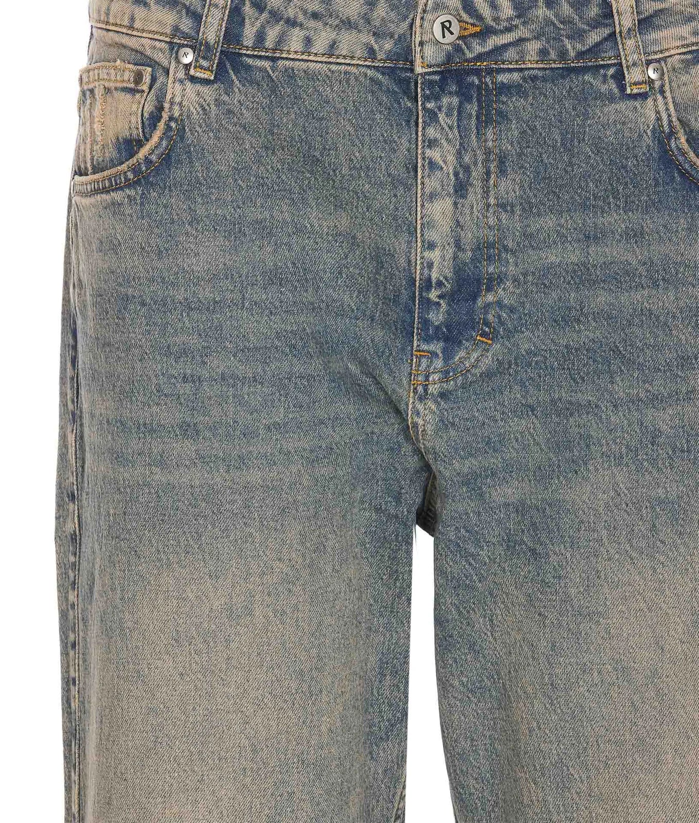 Represent Bleached-Effect Straight-Leg Slim-Cut Jean
