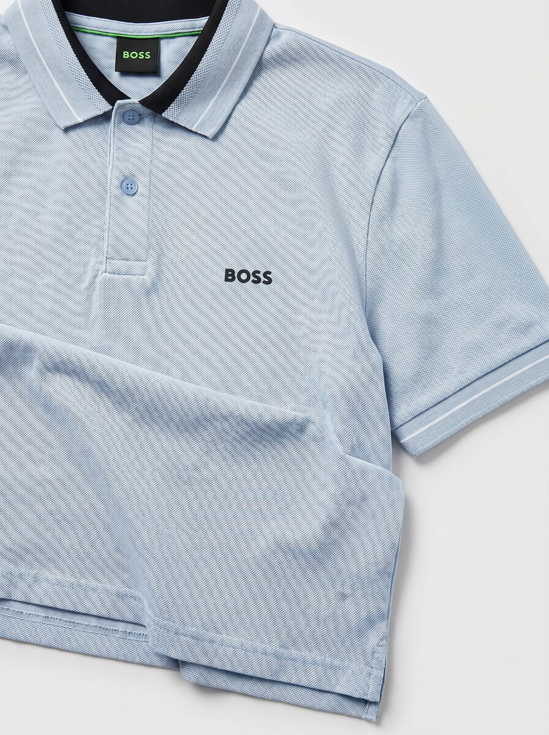 BOSS BY HUGO BOSS Stretch-Cotton Stripe Trim Polo Shirt